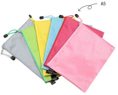 Van het de Zakgeval van potloodpen pouch school class binder de Zak van de het Bureaukantoorbehoeften met 6 Kleuren, zak van de douane de nylon kantoorbehoeften/pencilc