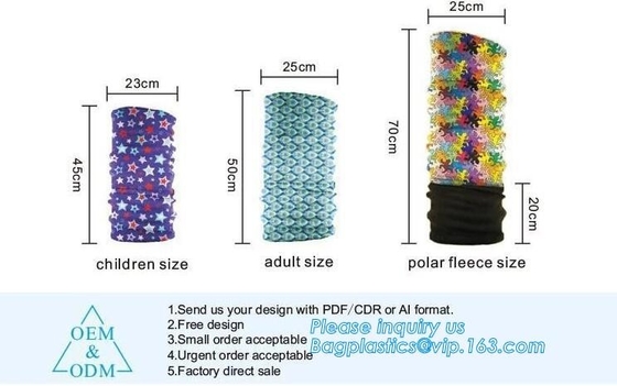 In het groot Multifunctionele Promotieproductendouane Logo Neck Warmer Bandana, Bandanas Headwear, 100% Microfiber Polyes
