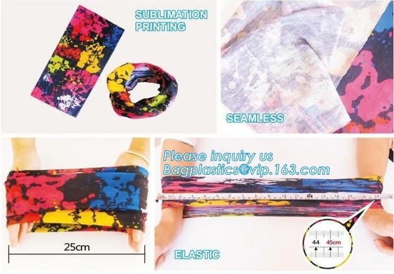 In het groot Multifunctionele Promotieproductendouane Logo Neck Warmer Bandana, Bandanas Headwear, 100% Microfiber Polyes