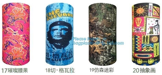 Douane Organische Multifunctionele Naadloze Buis Bandana, Promotieproductendouane Logo Neck Warmer Bandana, Bandanas Headw