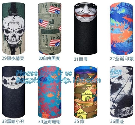 Douane Organische Multifunctionele Naadloze Buis Bandana, Promotieproductendouane Logo Neck Warmer Bandana, Bandanas Headw