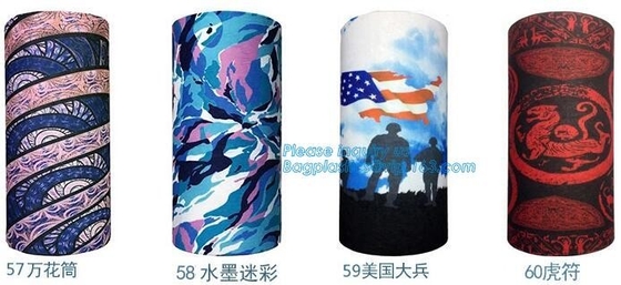 Douane Organische Multifunctionele Naadloze Buis Bandana, Promotieproductendouane Logo Neck Warmer Bandana, Bandanas Headw