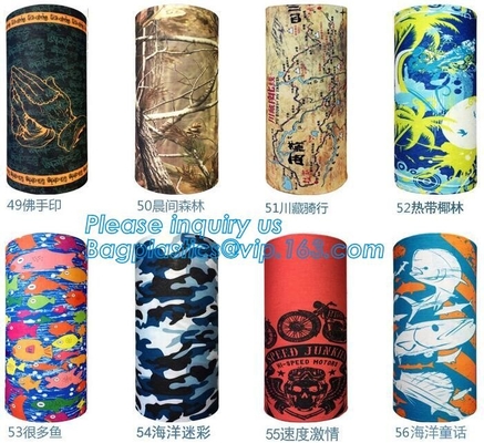 Douane Organische Multifunctionele Naadloze Buis Bandana, Promotieproductendouane Logo Neck Warmer Bandana, Bandanas Headw