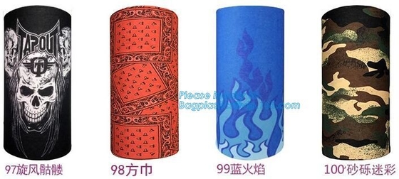 naar maat gemaakte digitale kleurechte gedrukte bandana van de sublimatiepolyester, de buispolyester van de douane headwear gedrukte naadloze hals