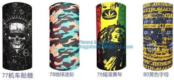 naar maat gemaakte digitale kleurechte gedrukte bandana van de sublimatiepolyester, de buispolyester van de douane headwear gedrukte naadloze hals
