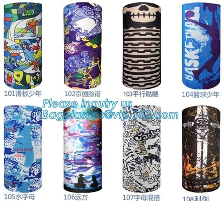 naar maat gemaakte digitale kleurechte gedrukte bandana van de sublimatiepolyester, de buispolyester van de douane headwear gedrukte naadloze hals