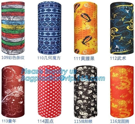 naar maat gemaakte digitale kleurechte gedrukte bandana van de sublimatiepolyester, de buispolyester van de douane headwear gedrukte naadloze hals