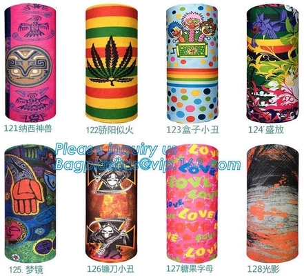 naar maat gemaakte digitale kleurechte gedrukte bandana van de sublimatiepolyester, de buispolyester van de douane headwear gedrukte naadloze hals