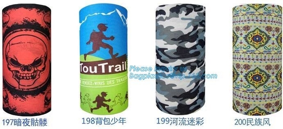 bevorderings multifunctionele headwear bandana, de Naadloze Polyester Microfiber Bandana BAGEAS van Douanelogo neck scarf tube 100%
