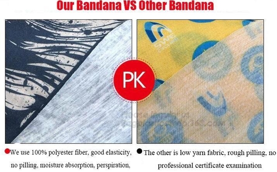 Het hete ontwerp die van de verkoopmanier multifunctionele douane goedkope 100% katoenen bandana drukken, microfiber duidelijke naar maat gemaakte bandana
