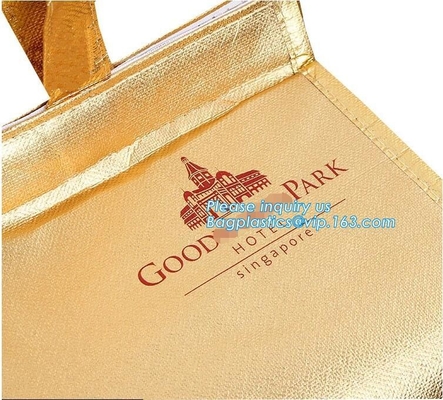 Nieuwste promotiepp lamineerden niet geweven thermische lunchzakken, Goedkope Prijs Tote Shopping Non Woven Bag, bagease, pakket