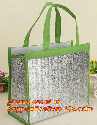koelere de totalisatorzak van de thermische isolatie600d polyester, bagease van de de schouder koelere zak van de Aluminiumfolie koude thermische isolatie pac