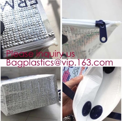 Thermische Zak van de aluminium de Koelere Zak, van de de doek regelbare boodschapper van Oxford van de de studentenisolatie van de de lunch koelere zak bagplasticspacka