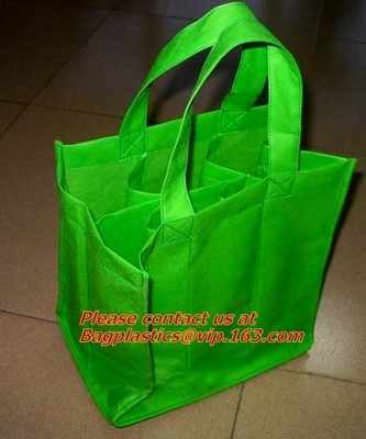 Het winkelen van de de Wijnzak van de Zakfles van de Lunch de Zak Gevoelde Tote Bag Cotton Tote Bag van de Zakrugzakken Kosmetische Gewatteerde Totalisator van Drawstring Zak