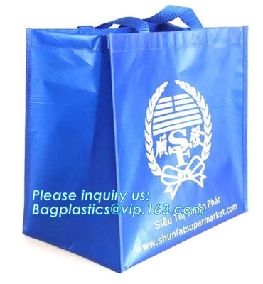 De promotie Geweven Zak van Douanelogo printed gift tote shopping niet, Klassieke Zwarte niet Geweven Stof Winkelend Carry Bag Whol