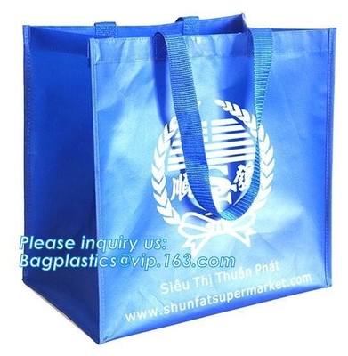 De promotie Geweven Zak van Douanelogo printed gift tote shopping niet, Klassieke Zwarte niet Geweven Stof Winkelend Carry Bag Whol