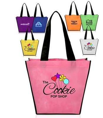 Volledige Kleurendruk Logo Eco Promotion Corporate Custom Tote Shopping Non Woven Bag Eco vriendschappelijke Biologisch afbreekbare Compostab