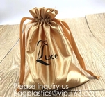 Hoog - de Kleine Zak van de kwaliteitsgift, Gift het Winkelen Zak, Super Zachte Witte Zwarte Rose Gold Silk Drawstring Bag, Graograin-Satijnzak