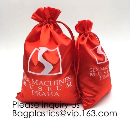 Aangepaste de Sok Verpakkende Zak van de Satijnlingerie, Kleurrijke Satijnzak voor Haar Verpakking, Groene Roze Rose Gold Satin Drawstring