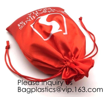 Aangepaste de Sok Verpakkende Zak van de Satijnlingerie, Kleurrijke Satijnzak voor Haar Verpakking, Groene Roze Rose Gold Satin Drawstring