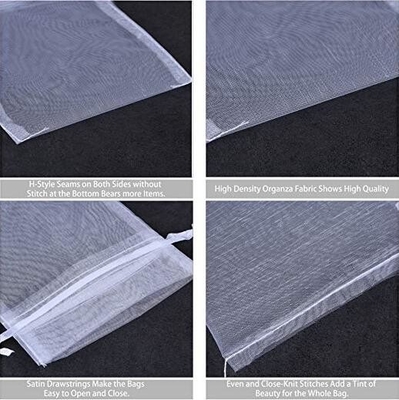 van de de klepgift van de organzaenvelop de verpakkende zak met knoop, de zak van de Kerstmisgift/van de het netwerkgift van huwelijksorganza drawstring de zakpak
