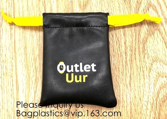 Van de de Giftzak van het manierpu Leer van de de Juwelenzak van de de Zak Universele Hoofdtelefoon van Drawstring Waterdichte de Beschermingszak/Draagbare Reis