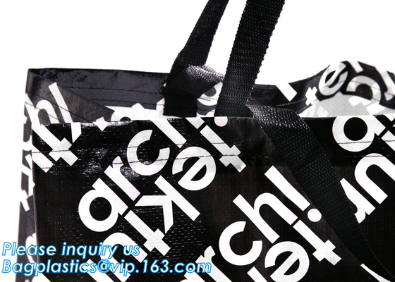 Eco Vriendschappelijk Tote Shopping Carry Fabric pp lamineerde Rekupereerbare Geweven Zak, Douane het Vouwbare Winkelen niet Geweven Kringlooppp