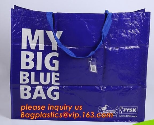 De grote Capaciteits Volledige Kleur drukte Gelamineerde Pp Geweven Plastic het Winkelen Zak, milieuvriendelijke, opnieuw te gebruiken, duurzame, rekupereerbare