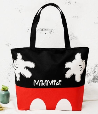 Het Canvas van de Douanelogo promotion zipper grocery shopping 8OZ van China maakt omhoog Tote Cotton Bag, 350X400MM de druk van het Douanescherm