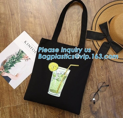 De douane drukte Organische het winkelen kleine totalisator drawstring katoenen canvaszak, Milieuvriendelijke gedrukte kruidenierswinkelcanvas het winkelen zak
