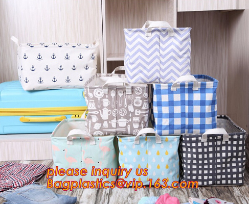 De Wasmand van douanemini folding collapsible storage canvas, Babystuk speelgoed opslagcanvas die opslagmand, bagease vouwen