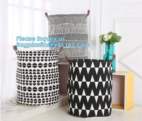 Groot Vouwbaar Waterdicht Canvas Toy Storage Basket, bedelaars van het de stoffen wasbare brood van het fabrikanten100%cotton canvas de milieuvriendelijke