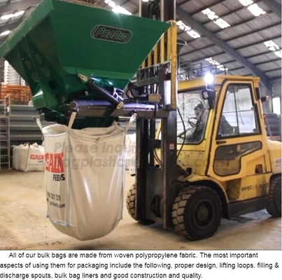 In het groot van de de fabrikanten100% maagdelijke hars van China geweven het polypropyleen grote zak/FIBC pp super de zakton van de 1 ton jumbo bulkzak