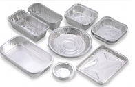 De aluminiumfoliecontainer, Aluminiumcontainer, foliecontainer, pasteipan, de pan van de foliepastei, het pan, Zuivelvoedsel van de aluminiumpastei bevat