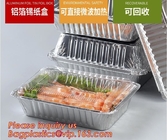 Van de het aluminiumfolie van de voedselrang van de de containerlunch doos de om mee te nemen/het dienblad met Kartondeksel, bagplastics van de het voedselcontainer van de luchtvaartlijnfolie