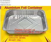 De goed Verkopende van de de Containeraluminiumfolie van Cateringstray fast food disposable foil van het de Containeraluminium Container BAGEASE PACKAG