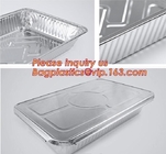 Zilveren Folie Rechthoekige Meeneemcontainer met document deksel, de Aluminiumfoliecontainer van het Keukengebruik, 700ml-containe van de voedselopslag