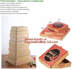 Het karton plooide document het vakje van de pizzalevering, biologisch afbreekbare hoogte - het document van de douanekraftpapier van kwaliteits Chinese voedingsmiddelen pizzapa