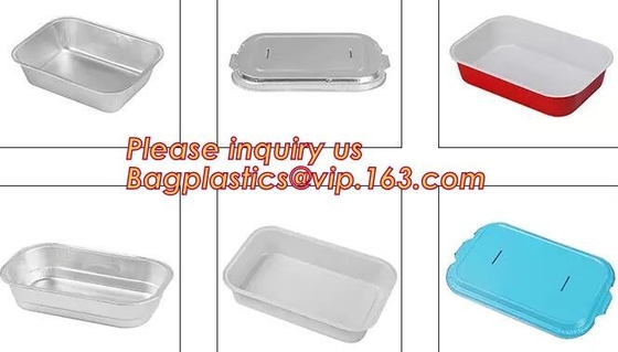Rechthoekig Beschikbaar Aluminiumfolievoedsel die Container, Beschikbare de Aluminiumfolieconta bewaren van 15ml 25ml 50ml 150ml 250ml