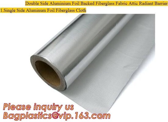 De dubbele zijaluminiumfolie steunde zolder stralende de barrièredoek van de glasvezelstof, de geweven doek van de aluminiumfolie, die partner bulding
