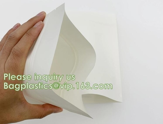 Van de het Voedsel Standup Witte Resealable Grote Voorraad van Bageasebagplastics Bruine Kraftpapier Composteerbare k het Duidelijke Document Zakken