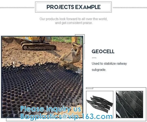 Plastic Hdpe Cellulaire Geweven de Betonmolens Geweven Geperforeerde Oprijlaan van Typar van de Grintstabilisator Gerecycleerde Plastic Geocell