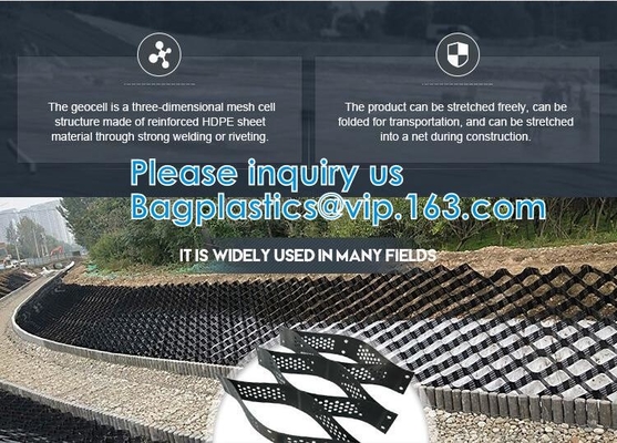 Plastic Hdpe Cellulaire Geweven de Betonmolens Geweven Geperforeerde Oprijlaan van Typar van de Grintstabilisator Gerecycleerde Plastic Geocell