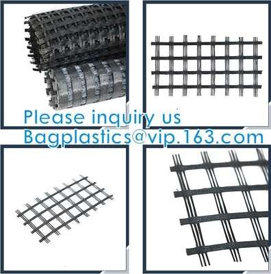Vezel Geogrid voor de Glasvezel Tweeassige Geogrid van de Wegenbouwbouw met Niet-geweven Geotextile Grondstabilisatie