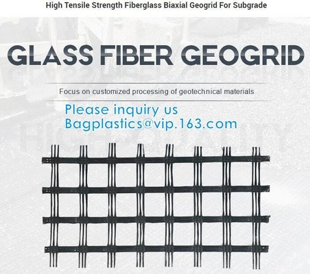 Vezel Geogrid voor de Glasvezel Tweeassige Geogrid van de Wegenbouwbouw met Niet-geweven Geotextile Grondstabilisatie