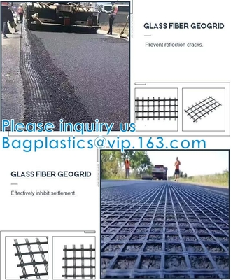Vezel Geogrid voor de Glasvezel Tweeassige Geogrid van de Wegenbouwbouw met Niet-geweven Geotextile Grondstabilisatie