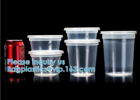 Beschikbare Sauskoppen met van de Opslagcontainers van het Dekselvoedsel van het de Dozenpakket Koppen van Box&Lid de Draagbare Beschikbare Draagbare Plastic