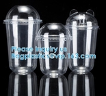 De u-vormige Creatieve Beschikbare Plastic Koppen van Juice Coffee Tea Takeaway Packaging van de Kop Transparante Drank met Deksel
