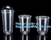 De u-vormige Creatieve Beschikbare Plastic Koppen van Juice Coffee Tea Takeaway Packaging van de Kop Transparante Drank met Deksel