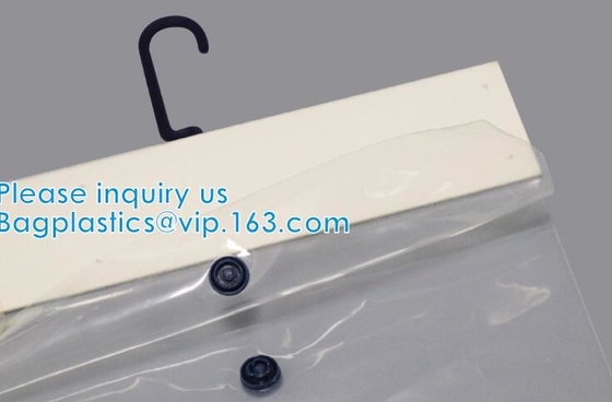 Van de het Handvathanger van de kantoorbehoeften de Vastgestelde Transparante Plastic Boog van het de Ritssluitingsslot Zak van Pvc Kosmetische met K, Zak F van de Hanger de Plastic Haak
